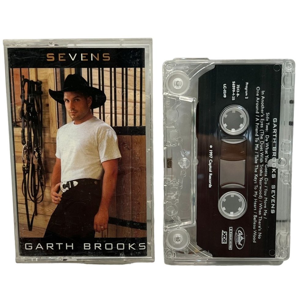 Garth Brooks Sevens 1997 Cassette Tape Country Longneck Bottle